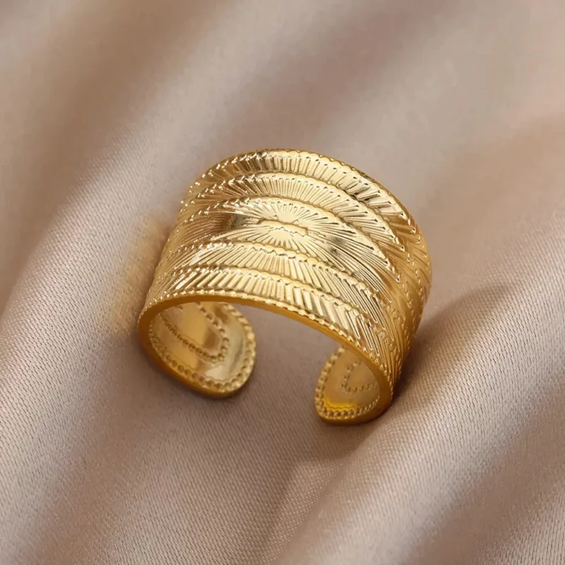316L Stainless Steel Rings for Women Gold Color Never Fade Luxury Classic rings wedding couple rings Jewelry Free Shipping - Image 12