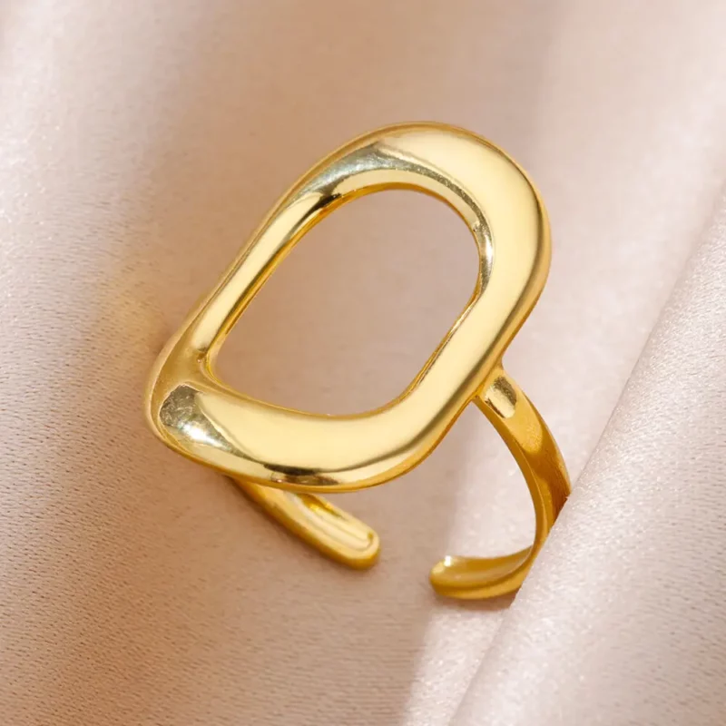 316L Stainless Steel Rings for Women Gold Color Never Fade Luxury Classic rings wedding couple rings Jewelry Free Shipping - Image 4