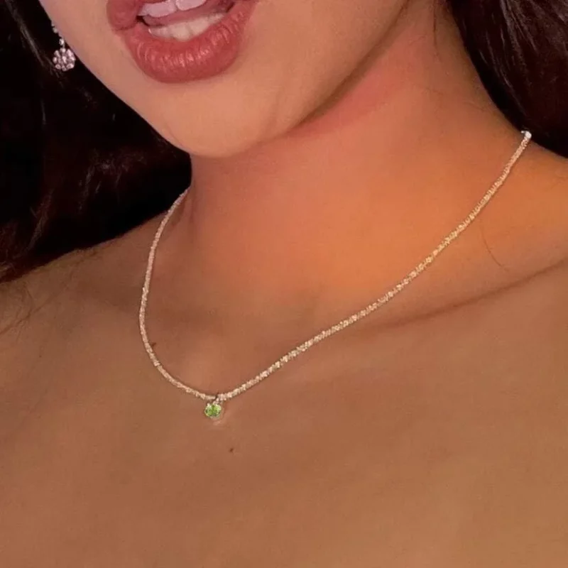 Silver Color Sparkling Necklace For Women Trendy Clavicle Chain Choker Girls Korean Wedding Party Jewelry Accessories - Image 14