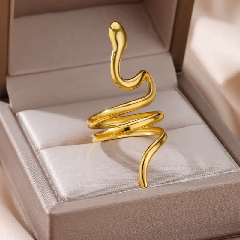 316L Stainless Steel Rings for Women Gold Color Never Fade Luxury Classic rings wedding couple rings Jewelry Free Shipping - Image 30